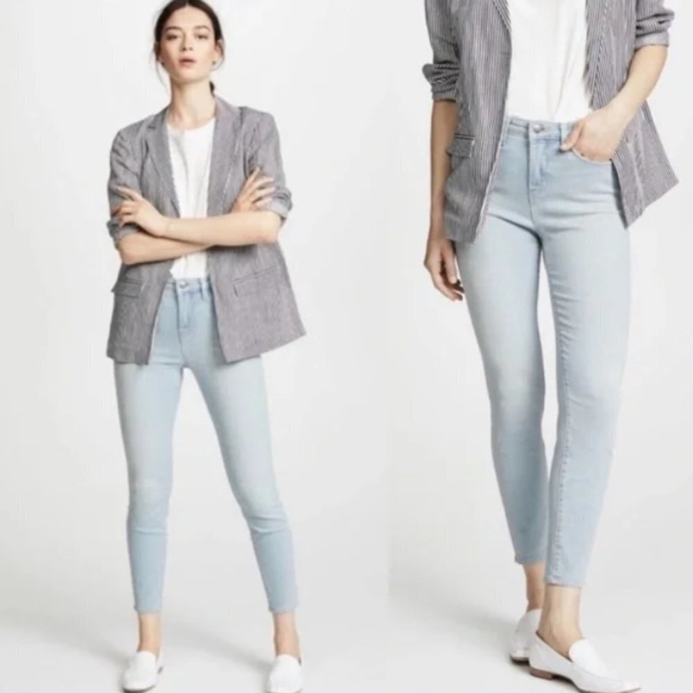 NEW L'Agence Margot High Rise Skinny Jean 29 Powder Premium Stretch Denim